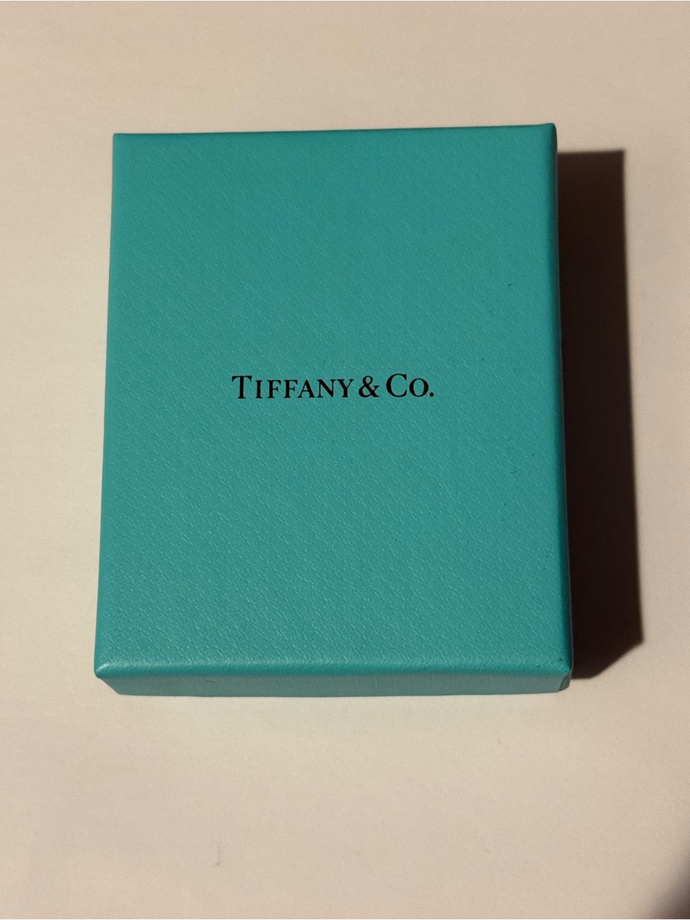 Tiffany & Co. Blue Jewelry Box with Black Logo